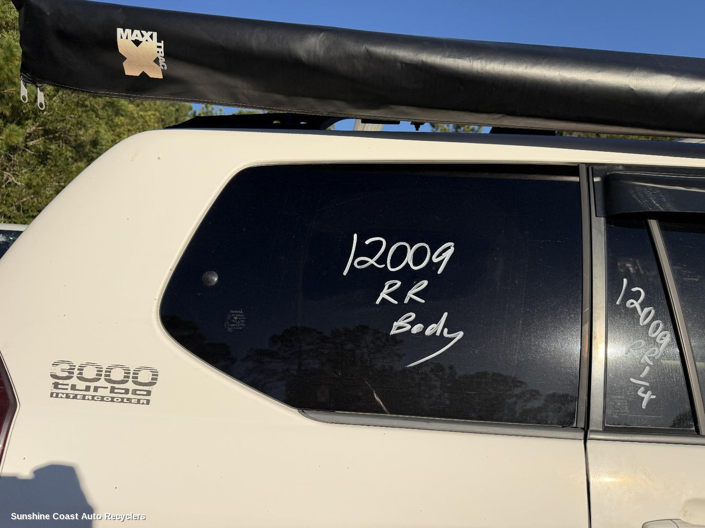 2003-2009 Toyota Prado Right Rear Side Glass