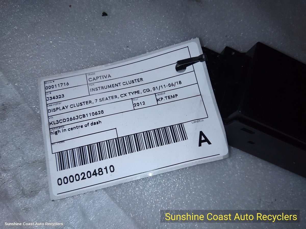 2011-2018 Holden Captiva Instrument Cluster