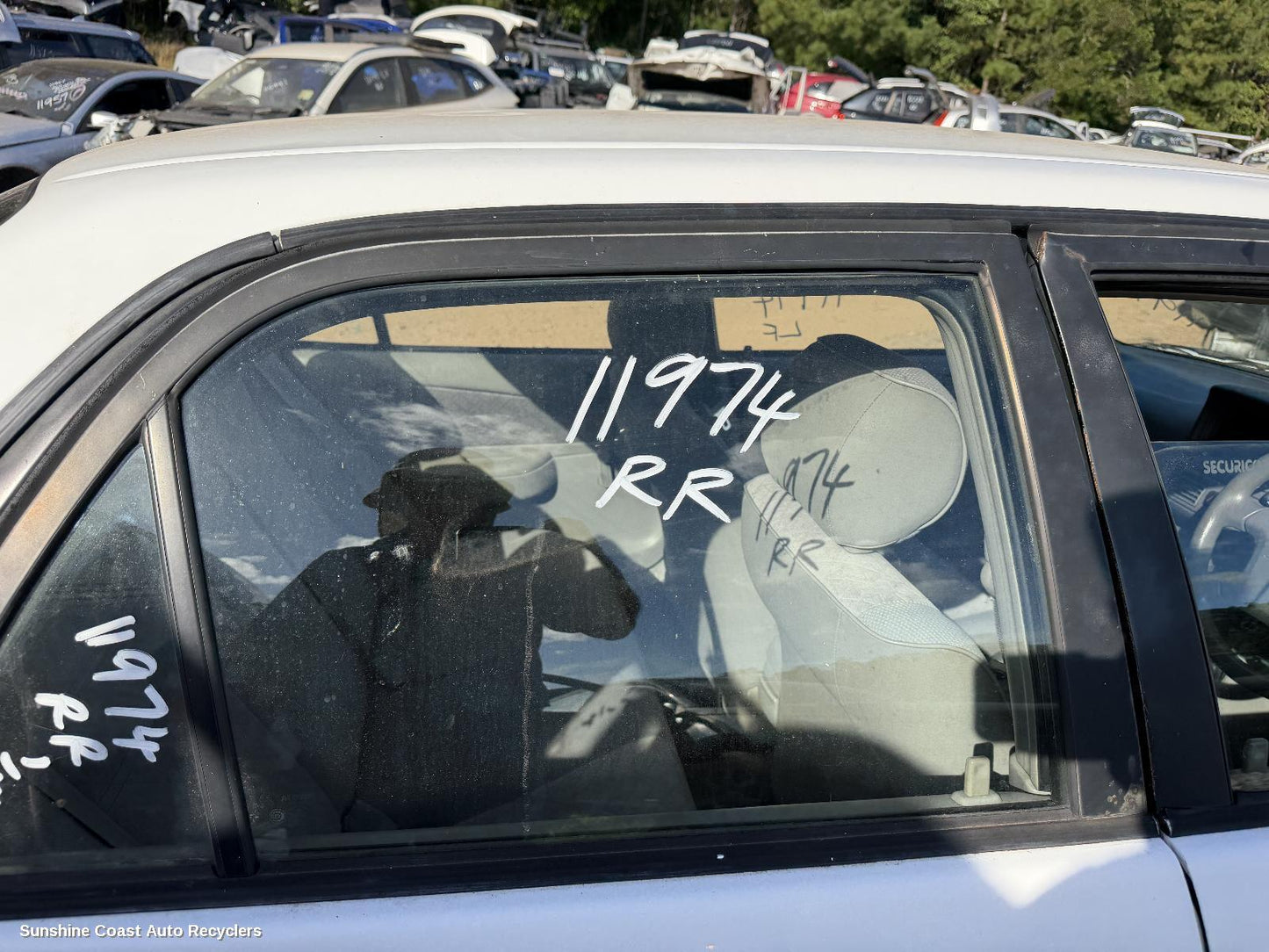 1998-2001 Toyota Corolla Right Rear Door Window