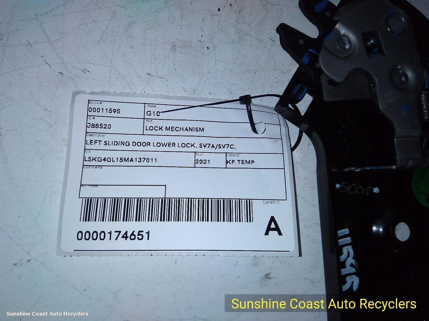 2021 Ldv G10 Door Boot Gate Lock