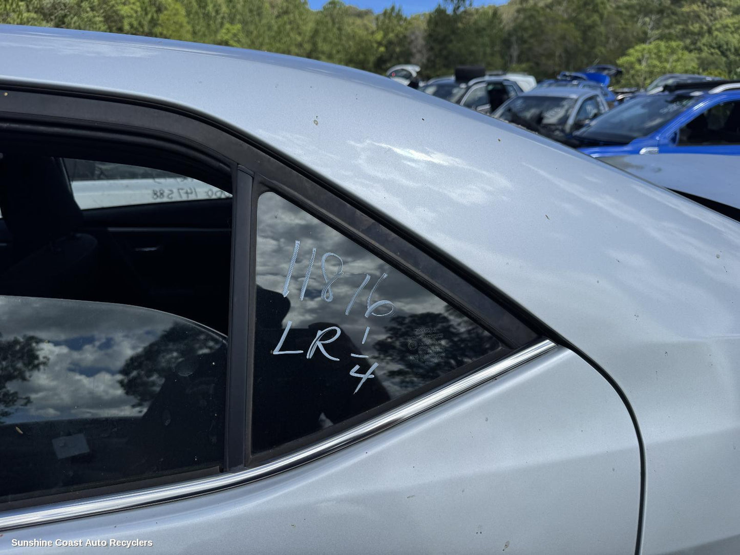 2013 Toyota Corolla Left Rear 1 4 Door Glass