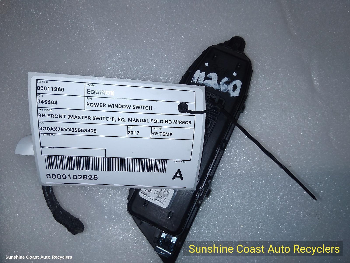 2017-2020 Holden Equinox Pwr Dr Wind Switch