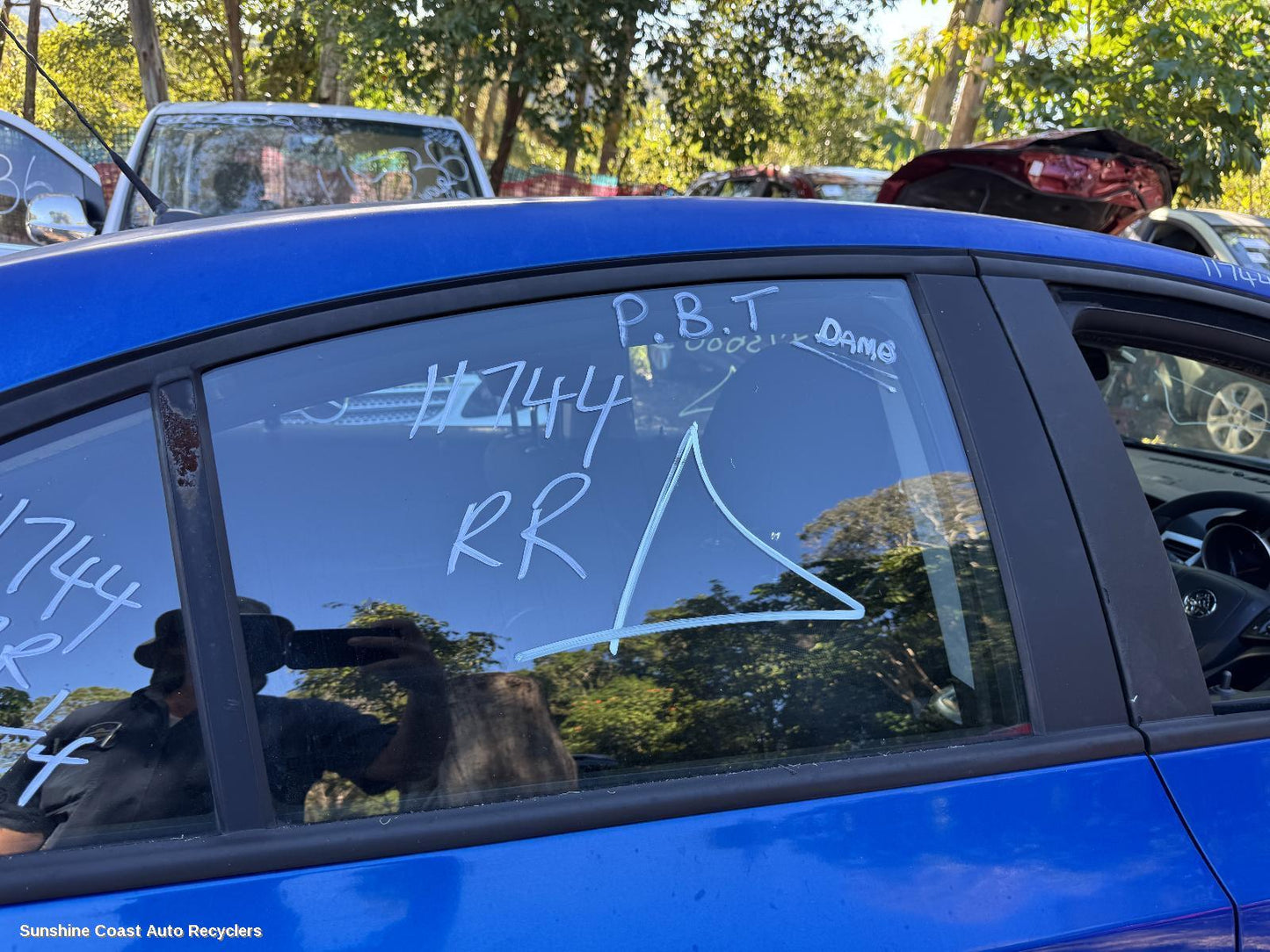 2011 Holden Cruze Right Rear Door Window