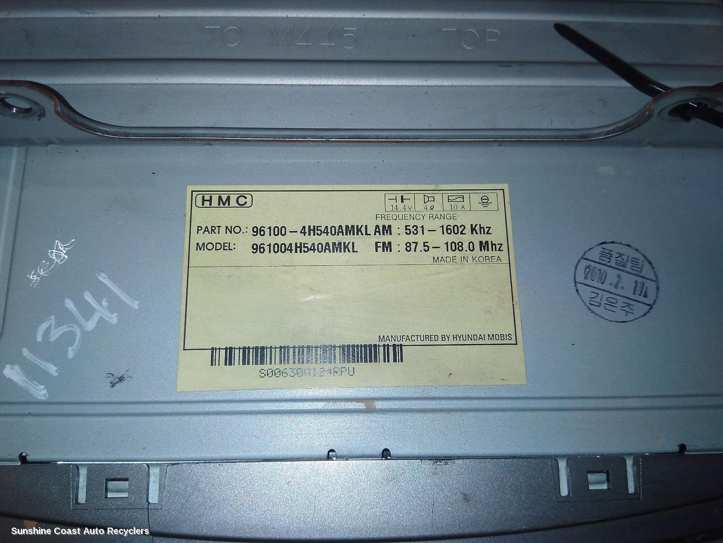 2010 Hyundai Iload/imax Radio Cd Dvd Sat Tv