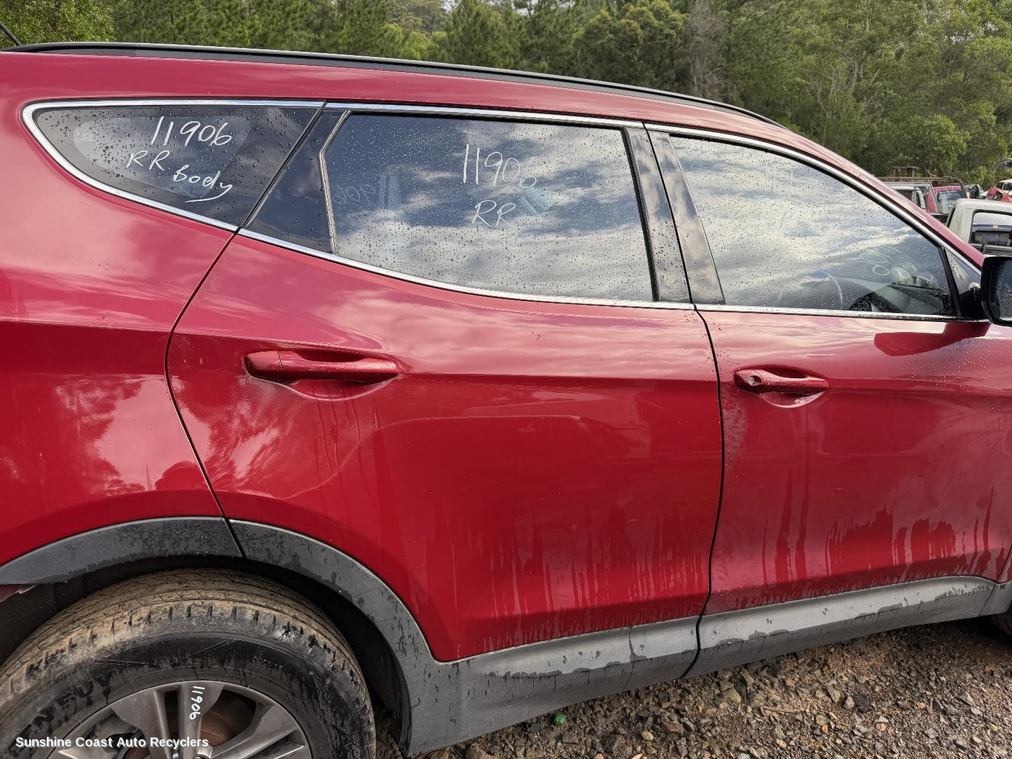 2014 Hyundai Santa Fe Right Rear Door Sliding