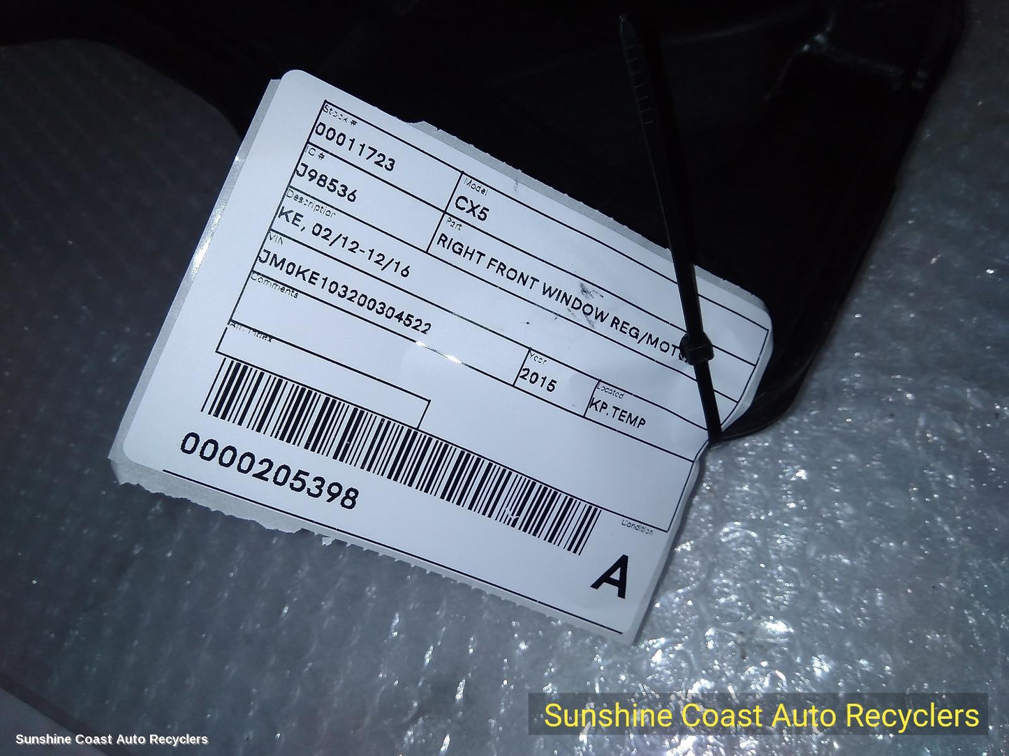 2012-2016 Mazda Cx5 Right Front Window Reg Motor