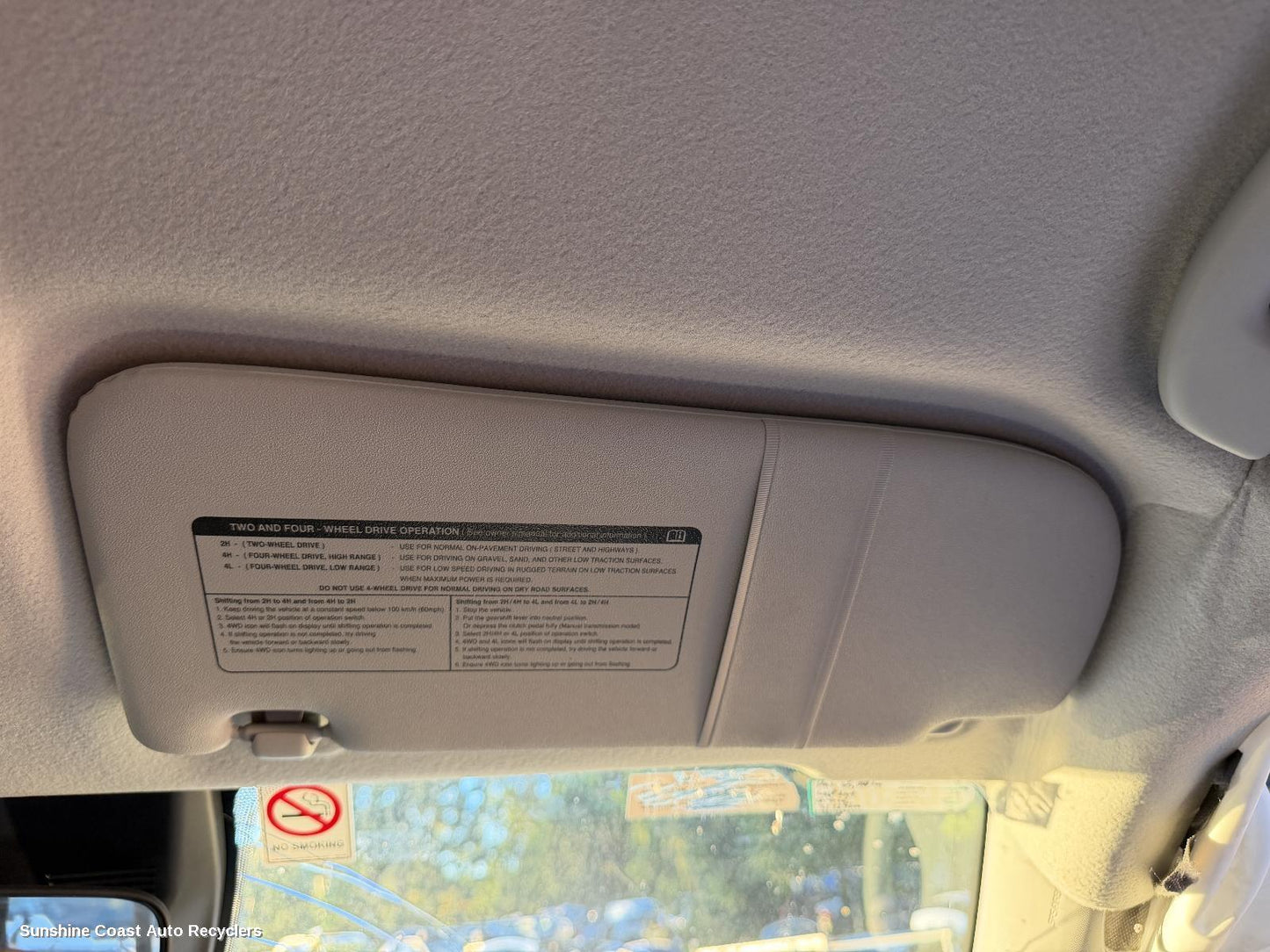 2020-2026 Mazda Bt50 Sunvisor