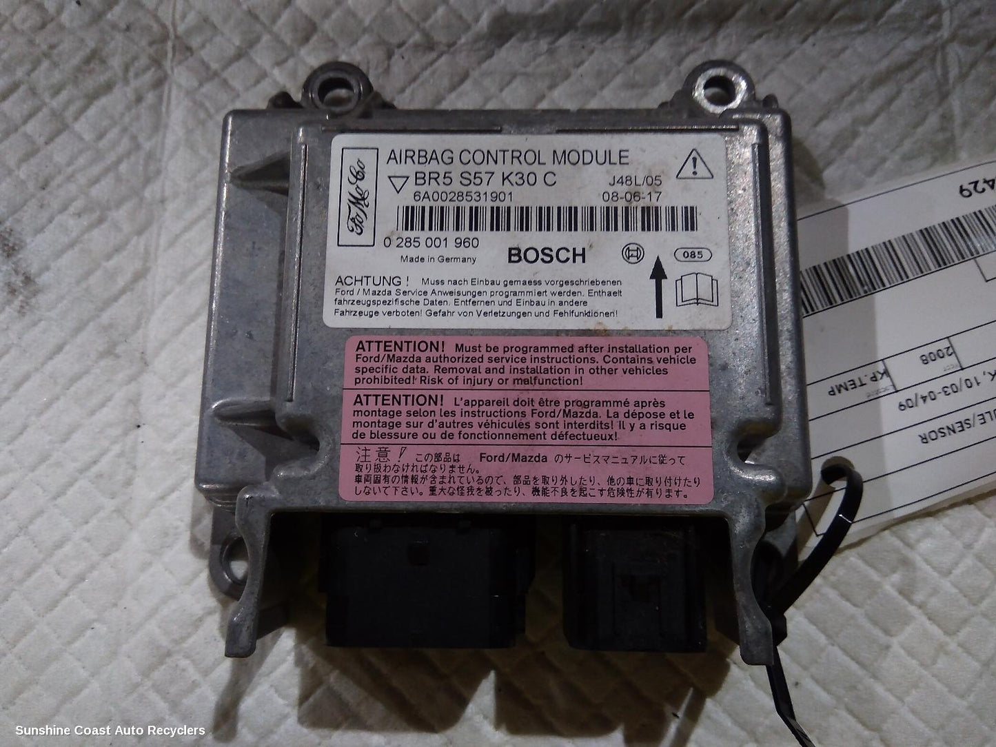2008 Mazda 3 Airbag Module Sensor
