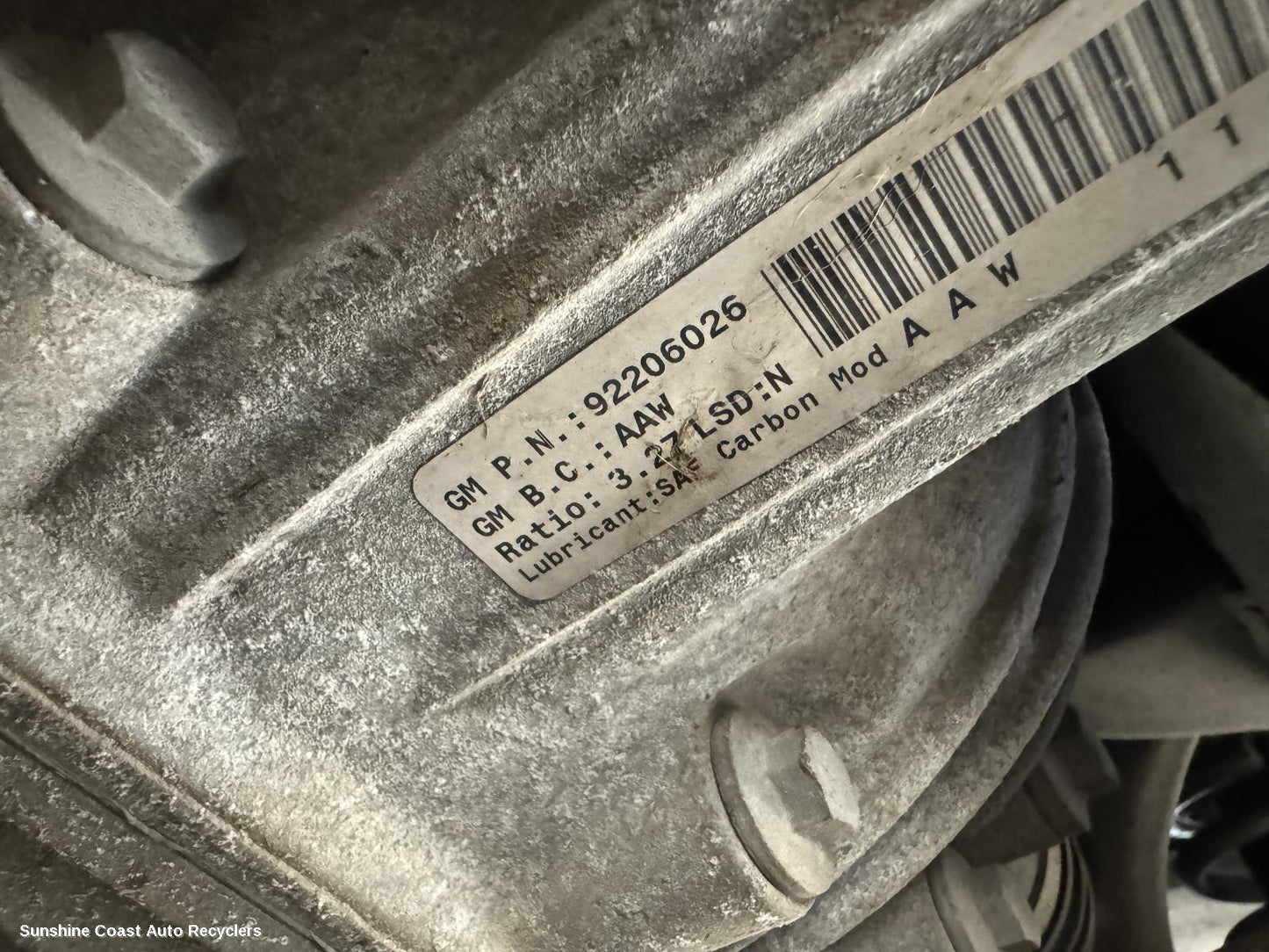 2011 Holden Commodore Differential Centre