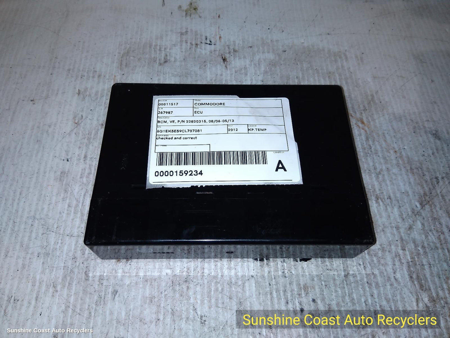 2012 Holden Commodore Ecu