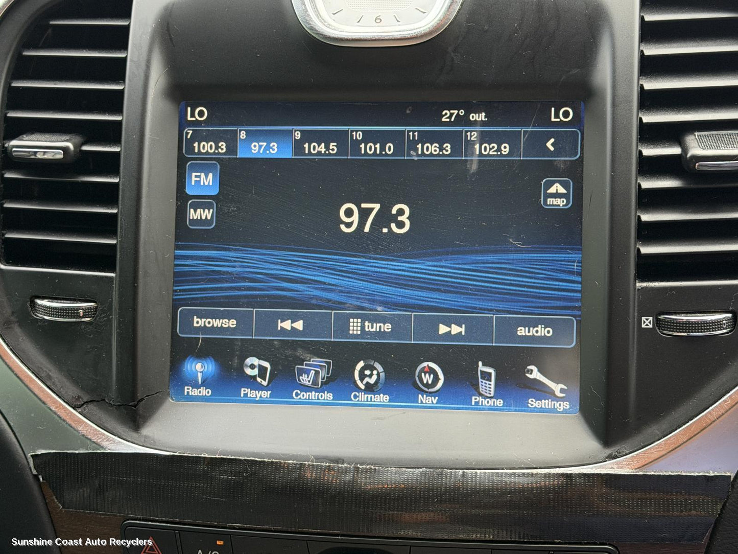 2012 Chrysler 300c Radio Cd Dvd Sat Tv