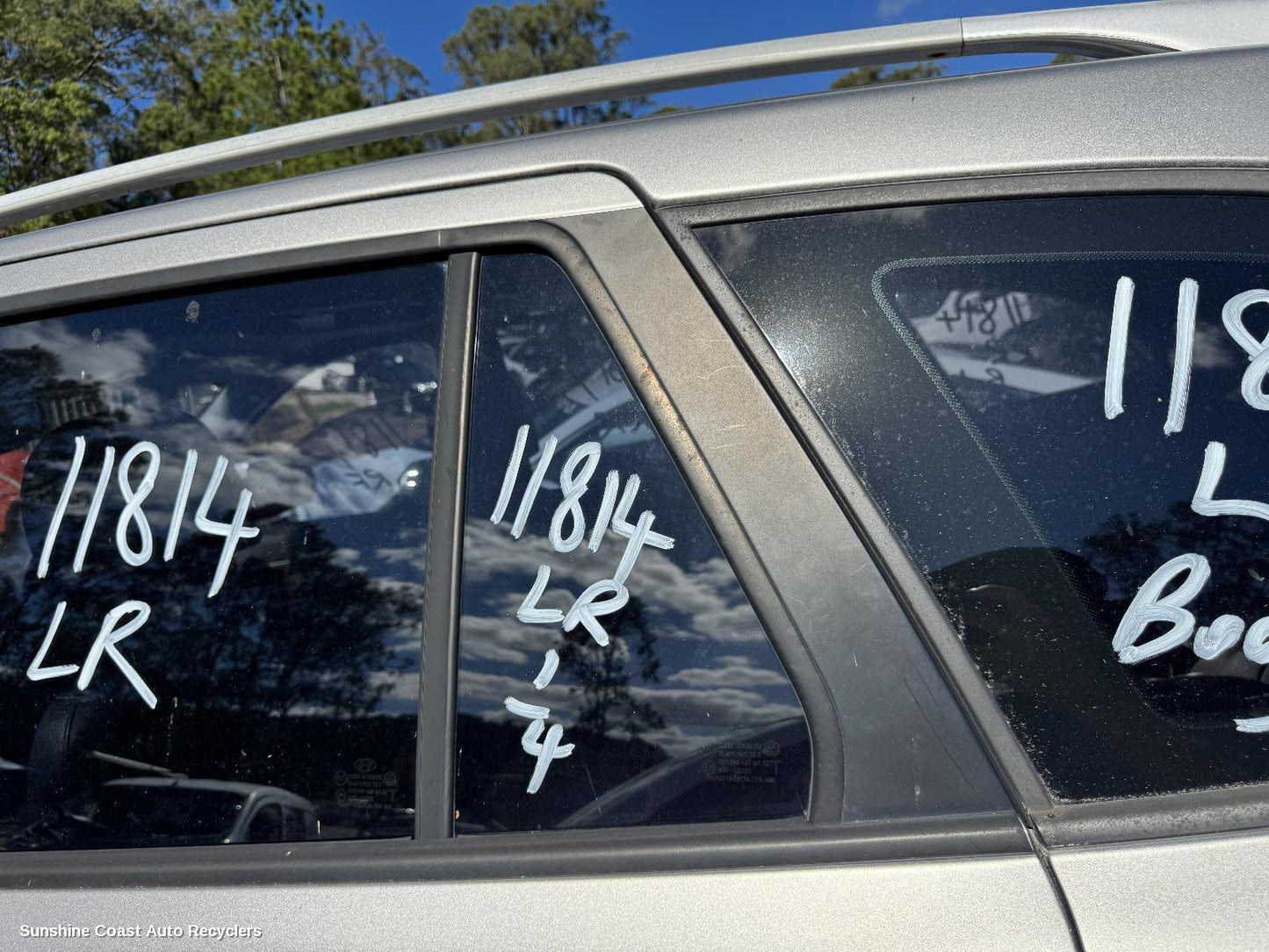 2009 Hyundai Santa Fe Left Rear 1 4 Door Glass