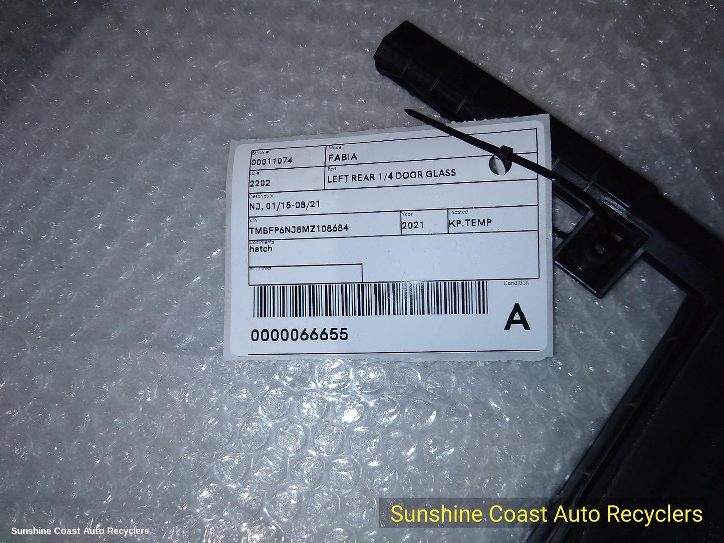 2015-2021 Skoda Fabia Left Rear 1 4 Door Glass