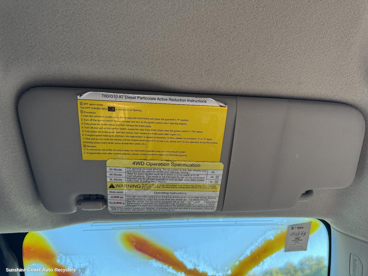 2017-2026 Ldv T60 Sunvisor