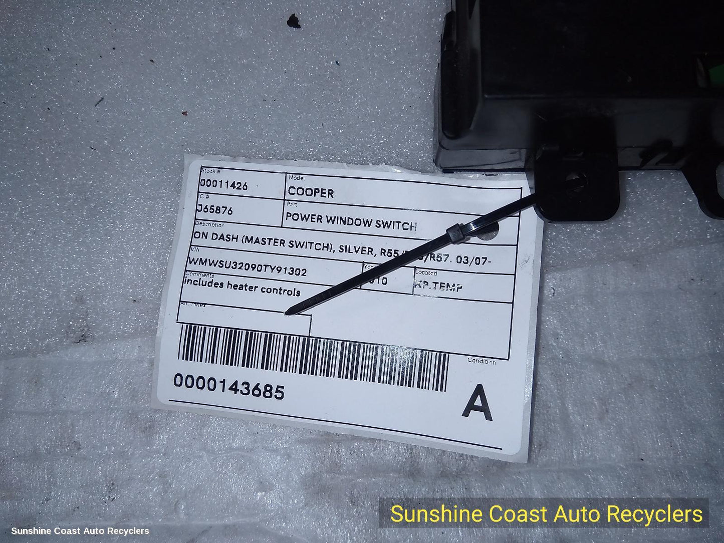 2007-2015 Mini Cooper Pwr Dr Wind Switch