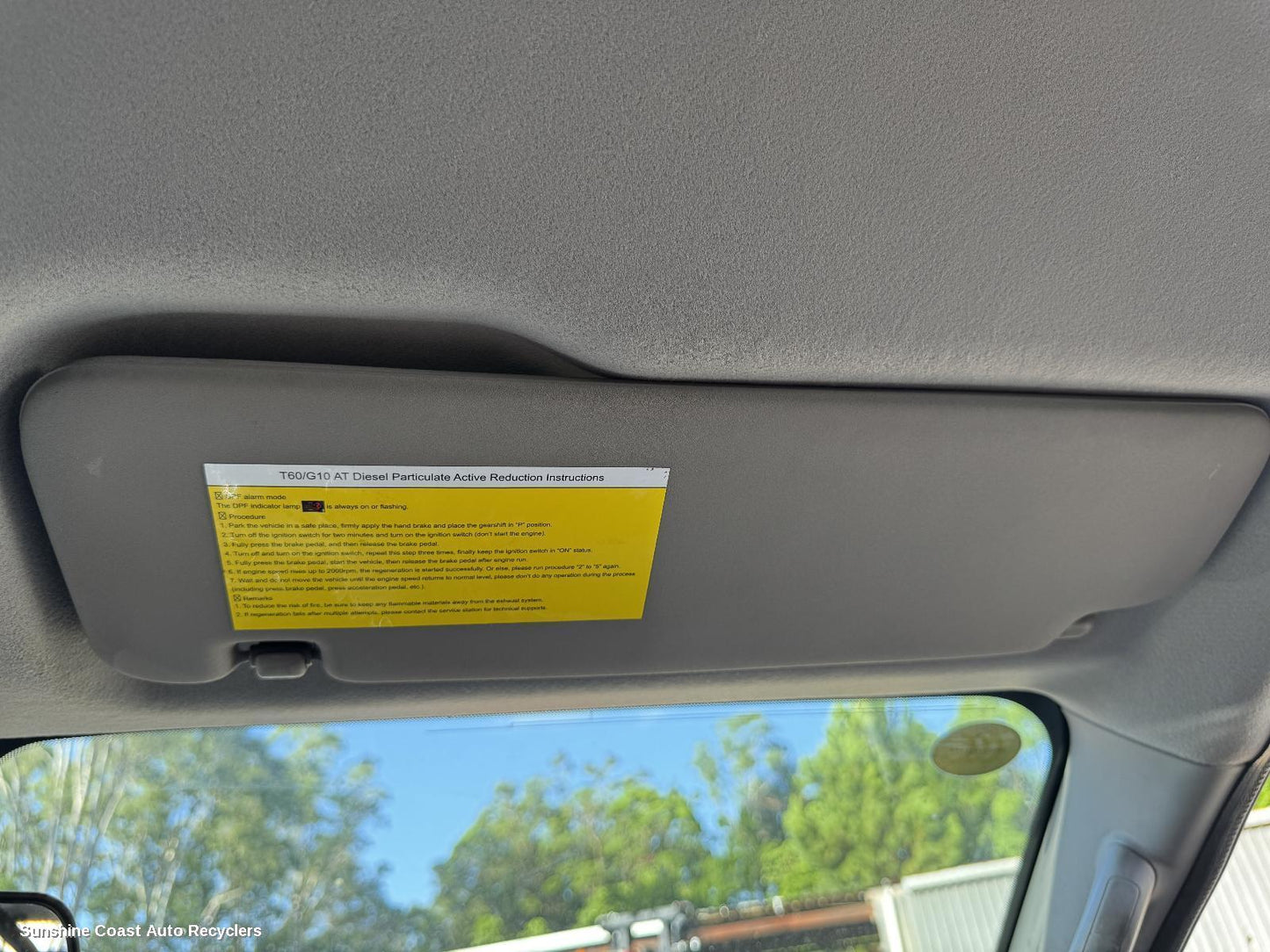 2020 Ldv G10 Sunvisor