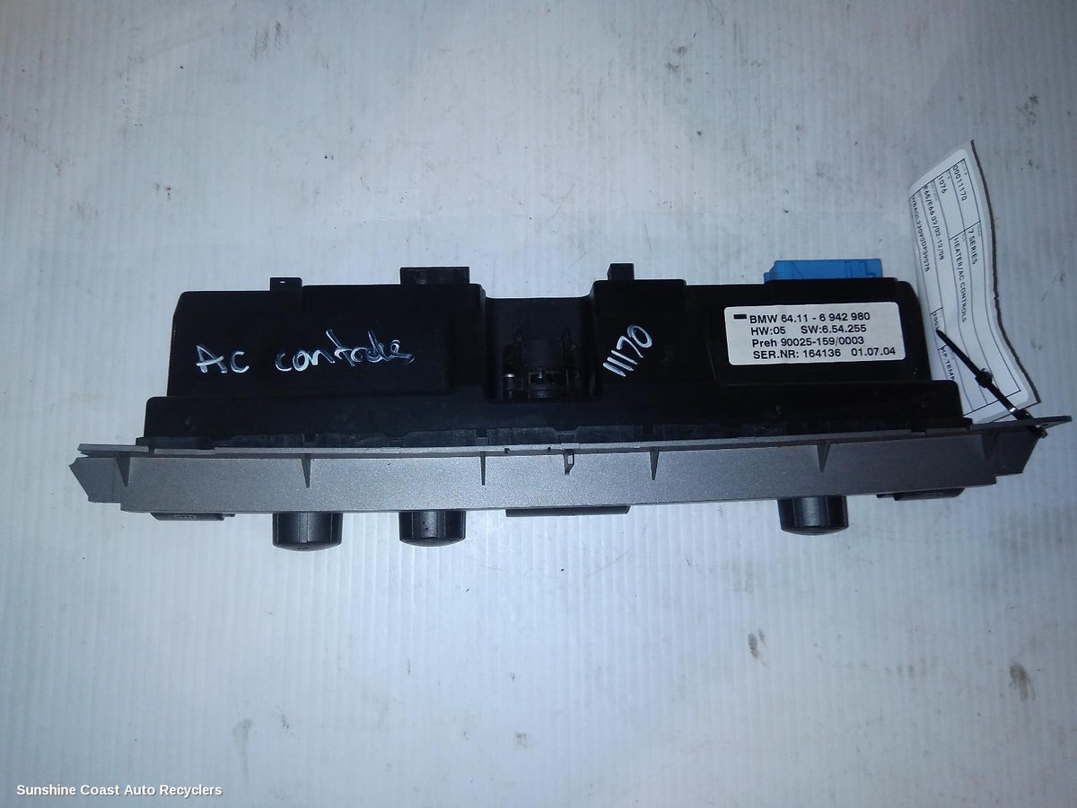 2002-2008 Bmw 7 Series Heater Ac Controls