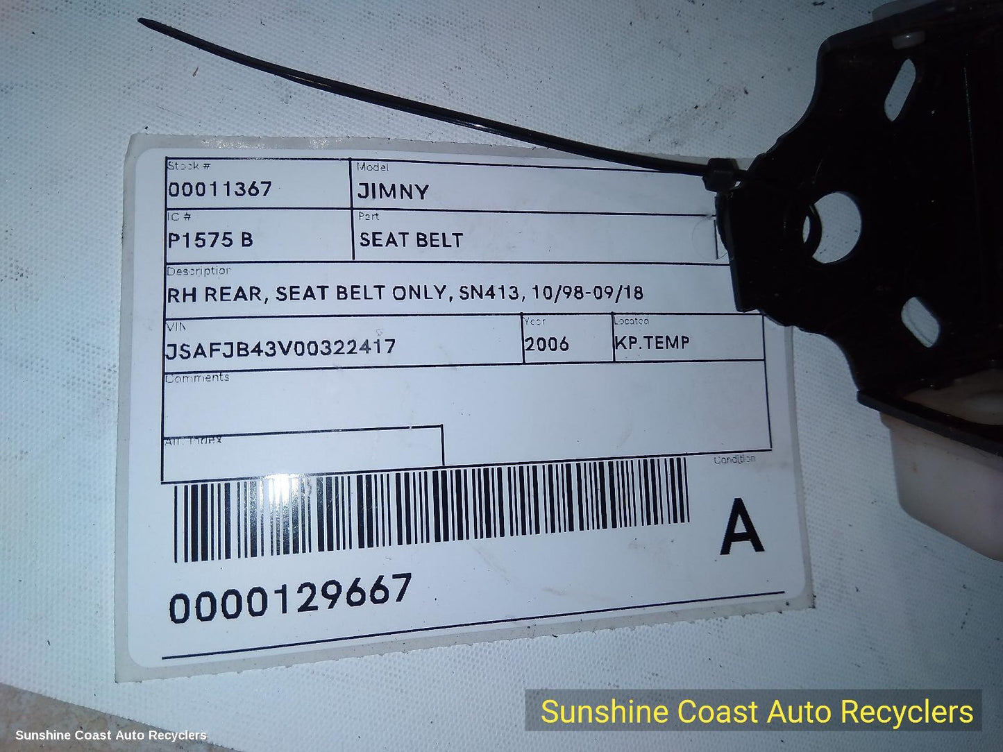 2006 Suzuki Jimny Seatbelt Stalk