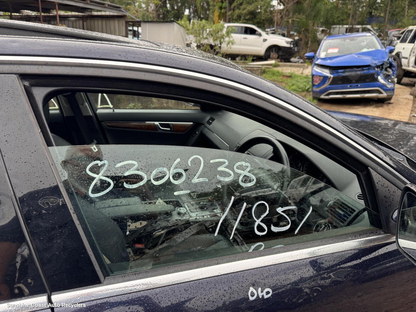 2007 Mercedes C Class Right Front Door Window