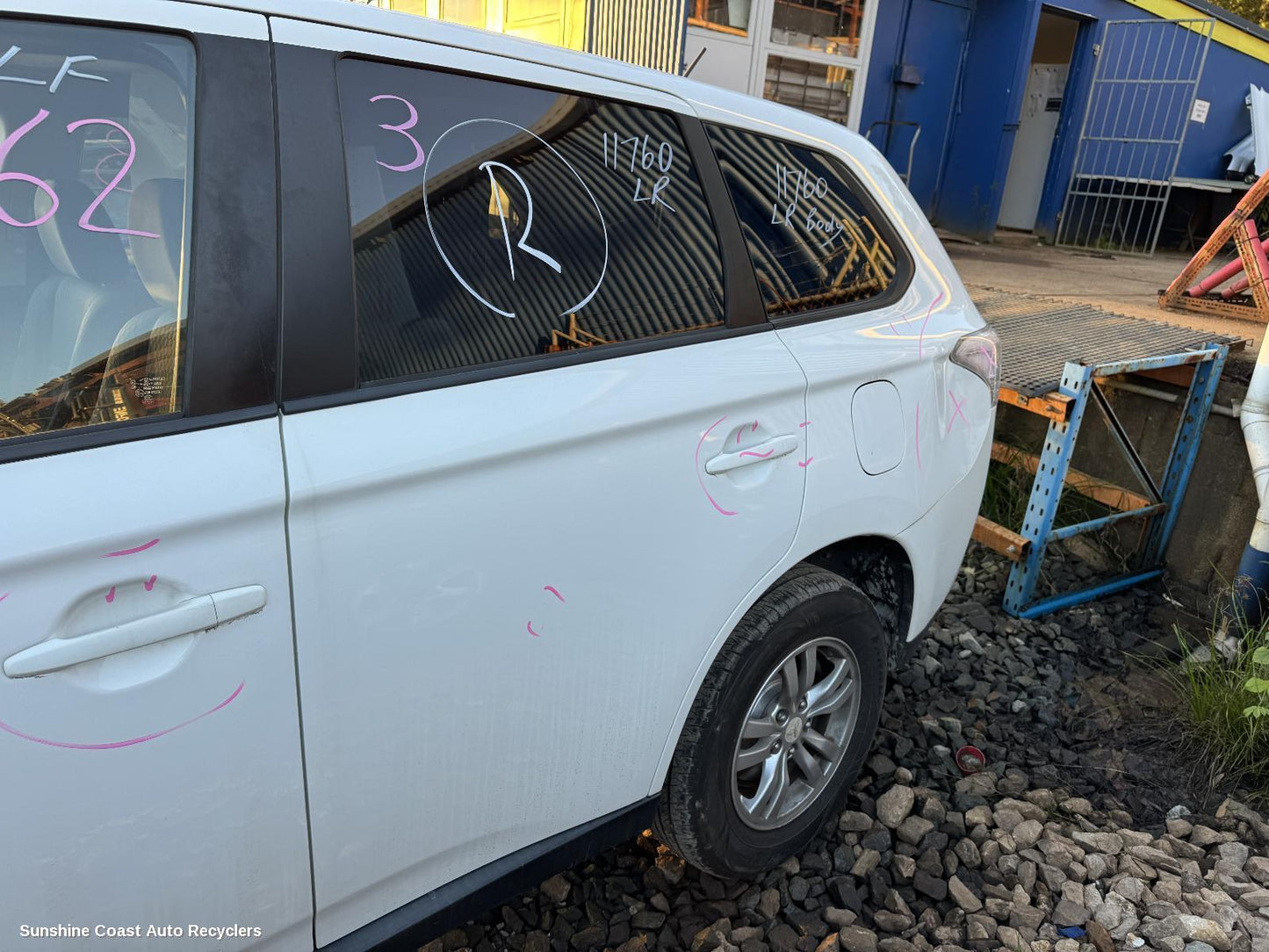 2012 Mitsubishi Outlander Left Rear Door Window