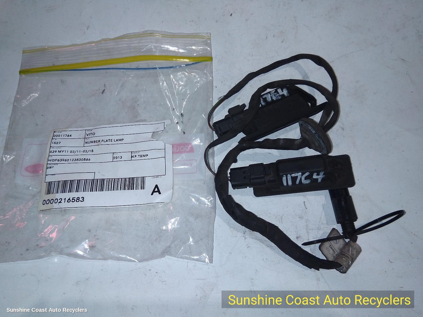 2011-2015 Mercedes Vito Number Plate Lamp
