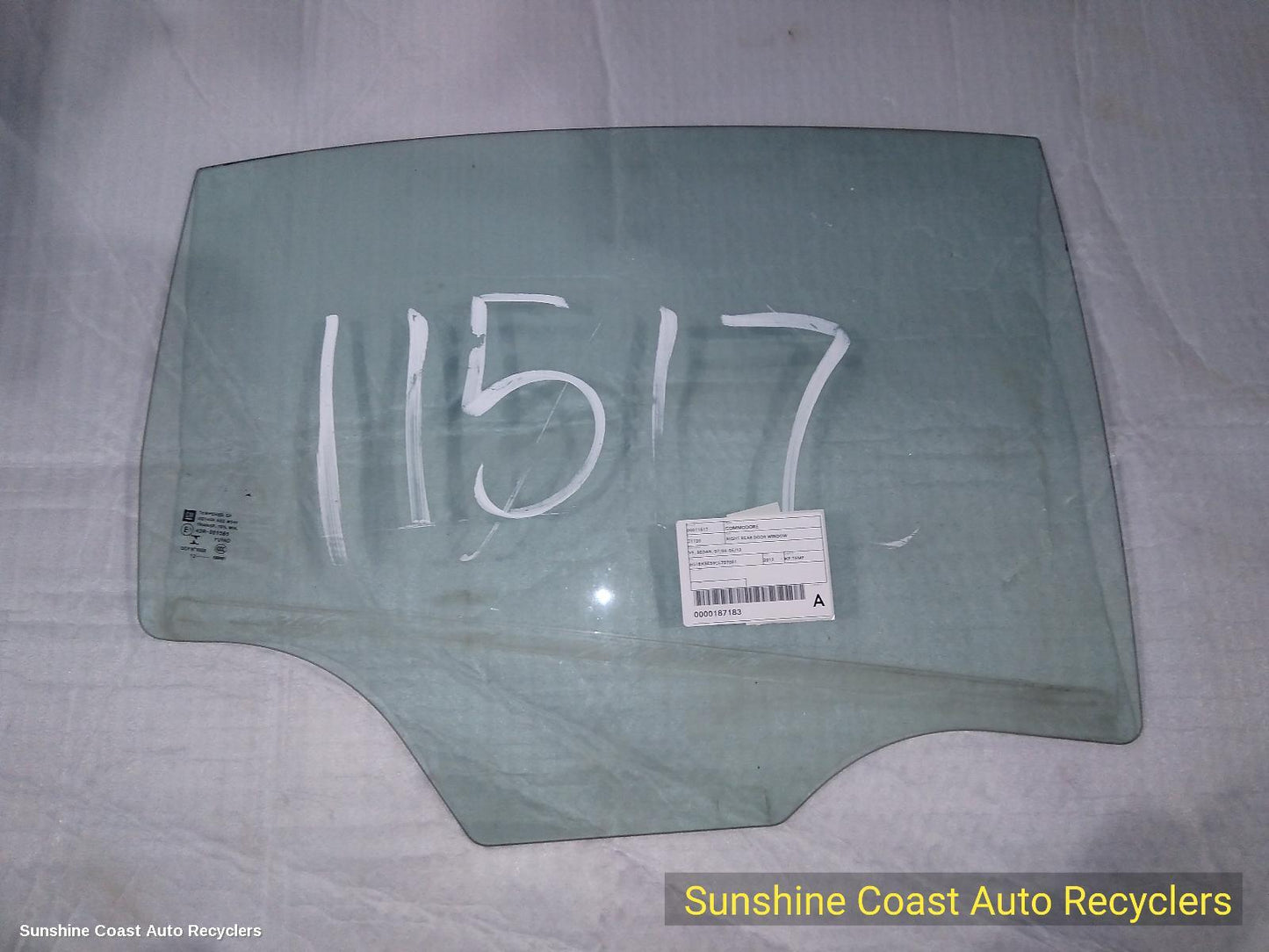 2012 Holden Commodore Right Rear Door Window
