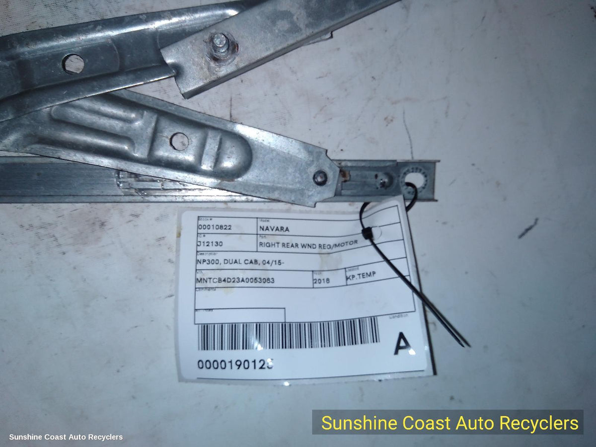 2015-2025 Nissan Navara Right Rear Wnd Reg Motor