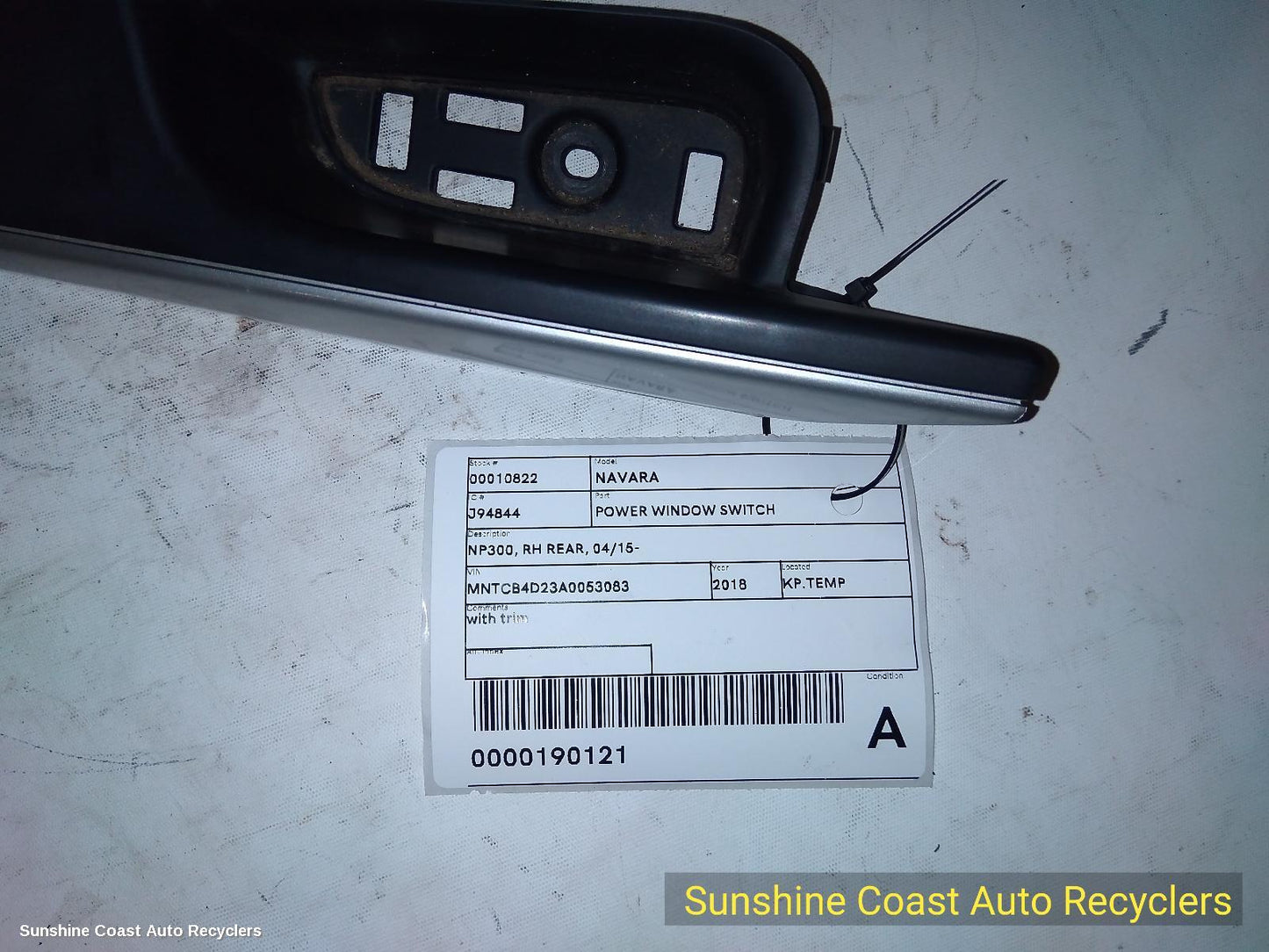 2018 Nissan Navara Pwr Dr Wind Switch
