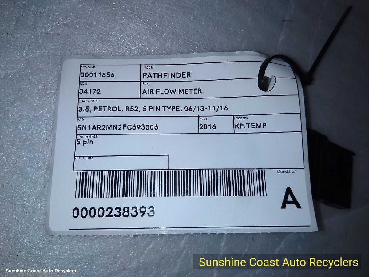 2013-2016 Nissan Pathfinder Air Flow Meter