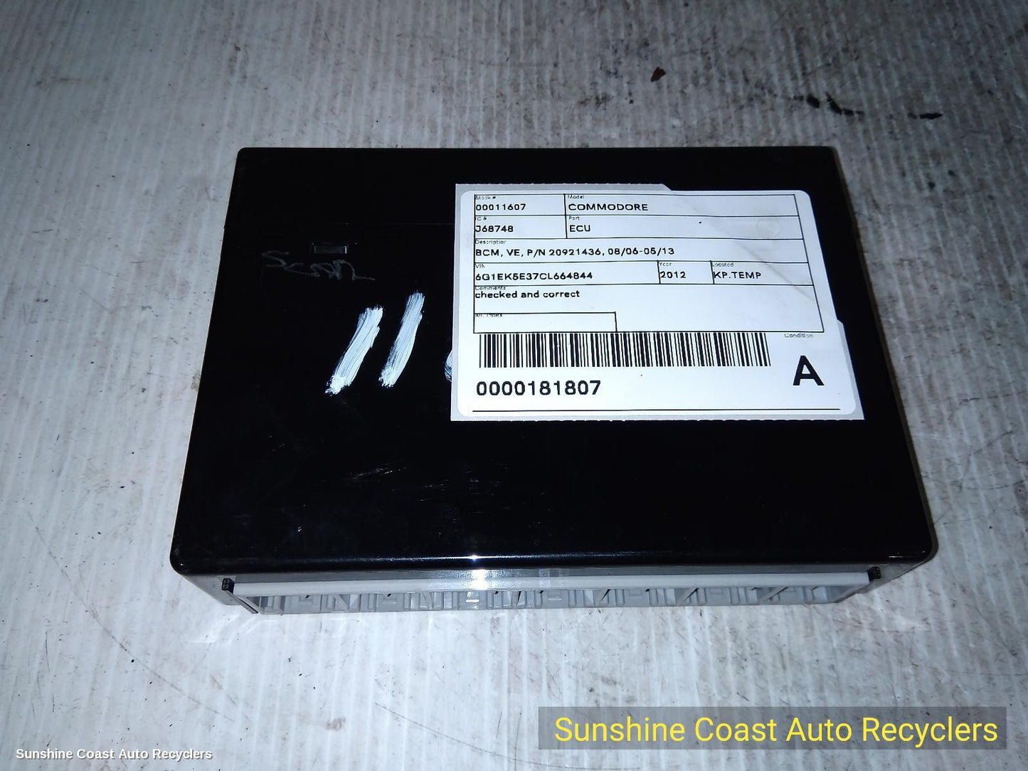 2012 Holden Commodore Ecu