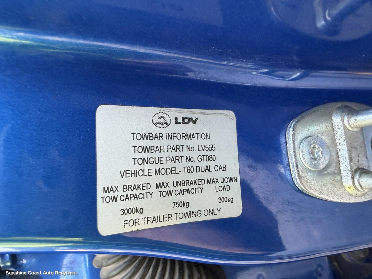 2017-2026 Ldv T60 Towbar