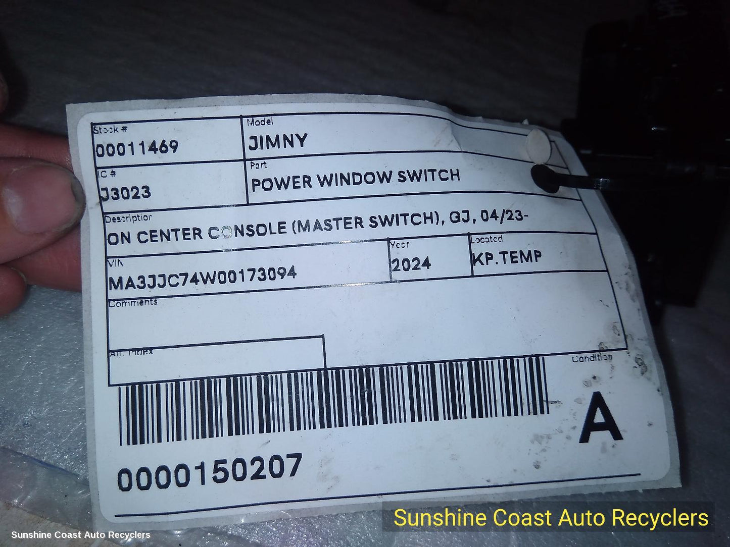 2024 Suzuki Jimny Pwr Dr Wind Switch
