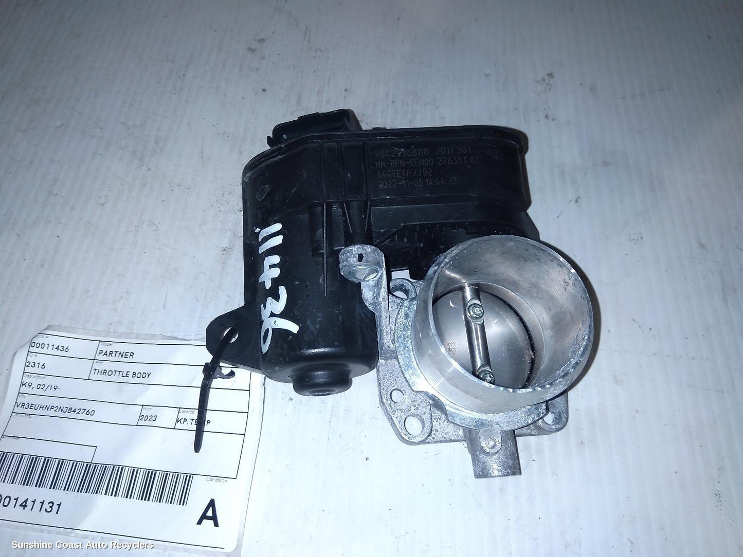 2019-2026 Peugeot Partner Throttle Body