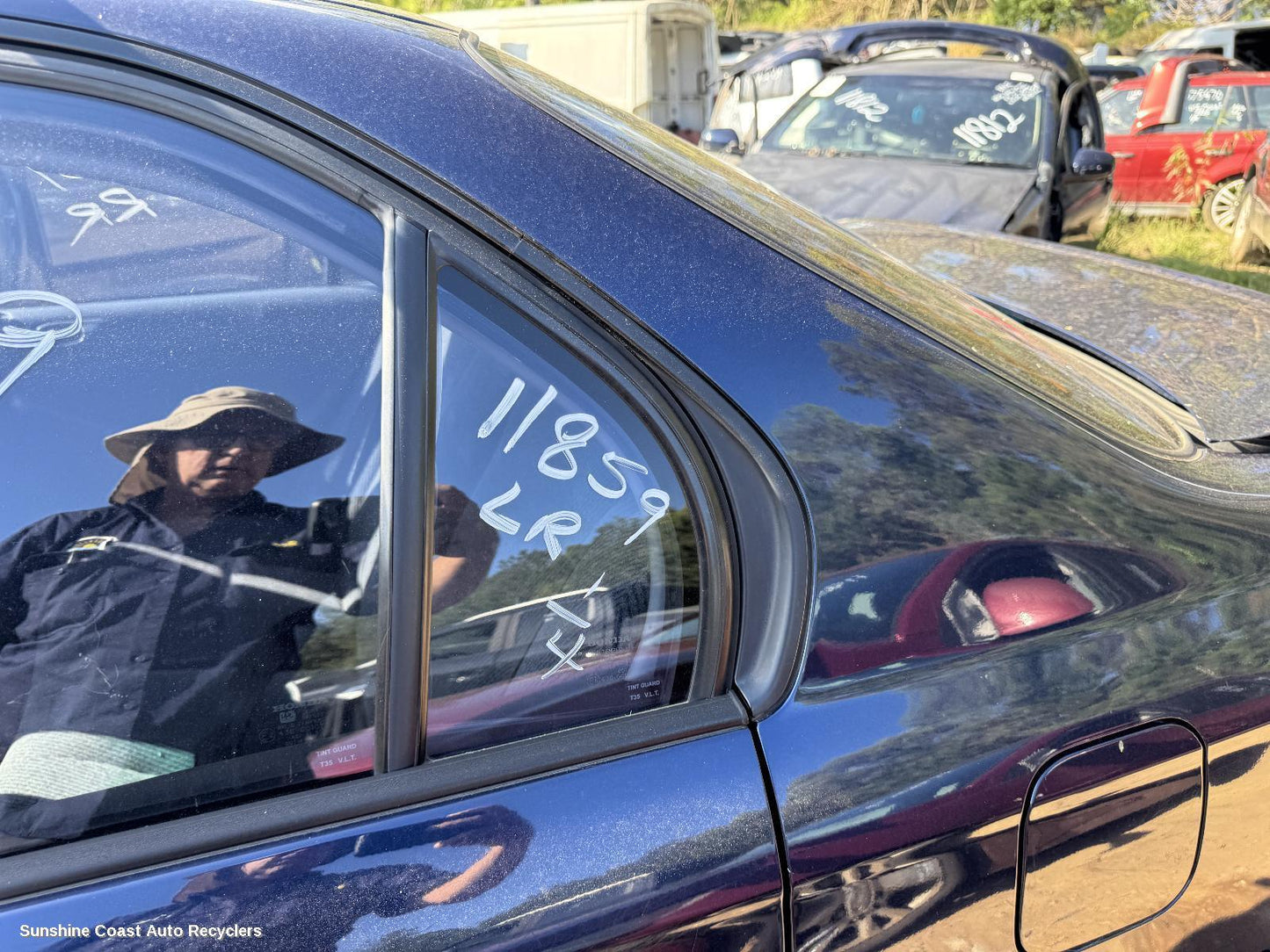 1995 Honda Civic Left Rear 1 4 Door Glass