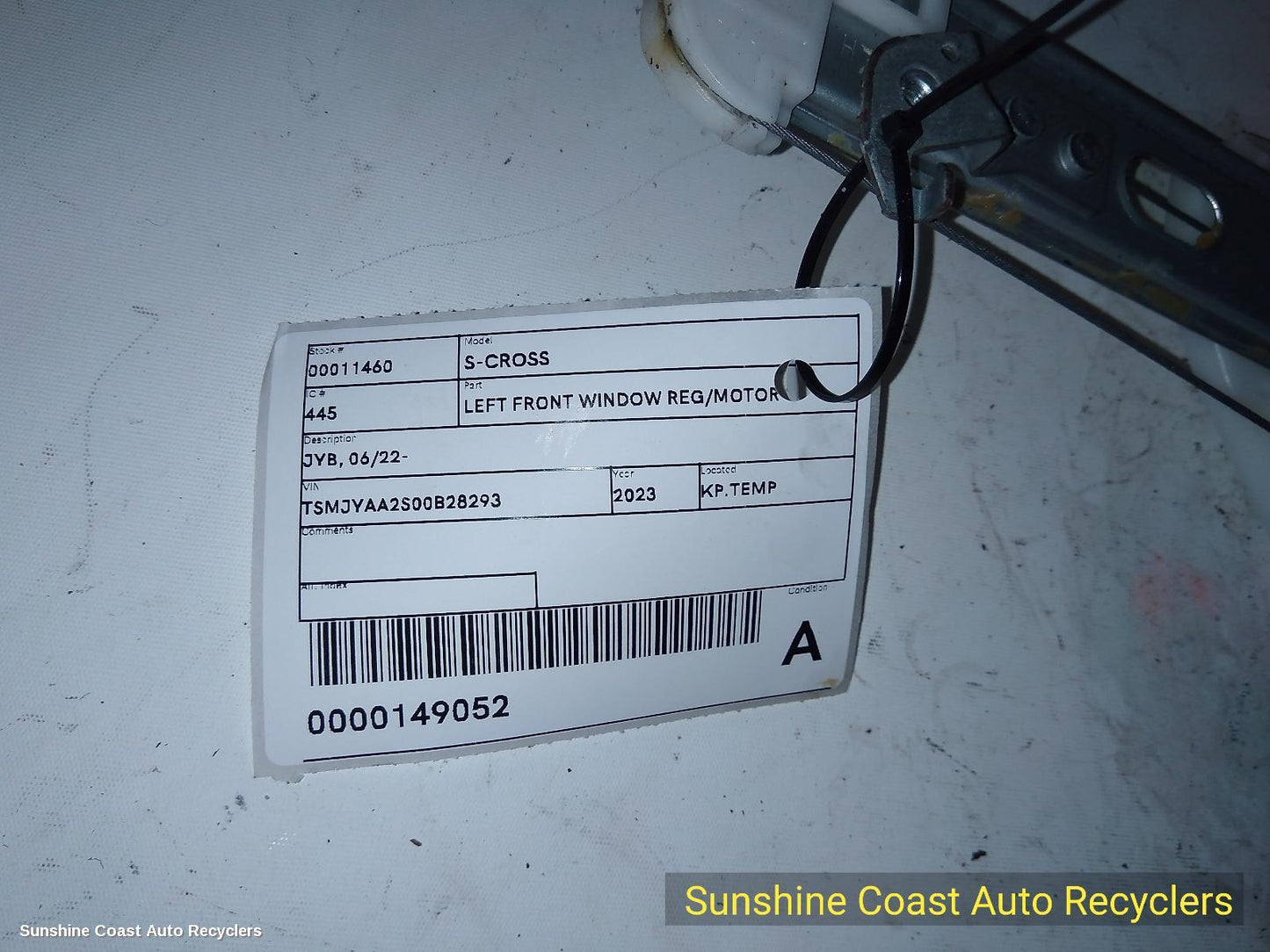 2023 Suzuki S-cross Left Front Window Reg Motor
