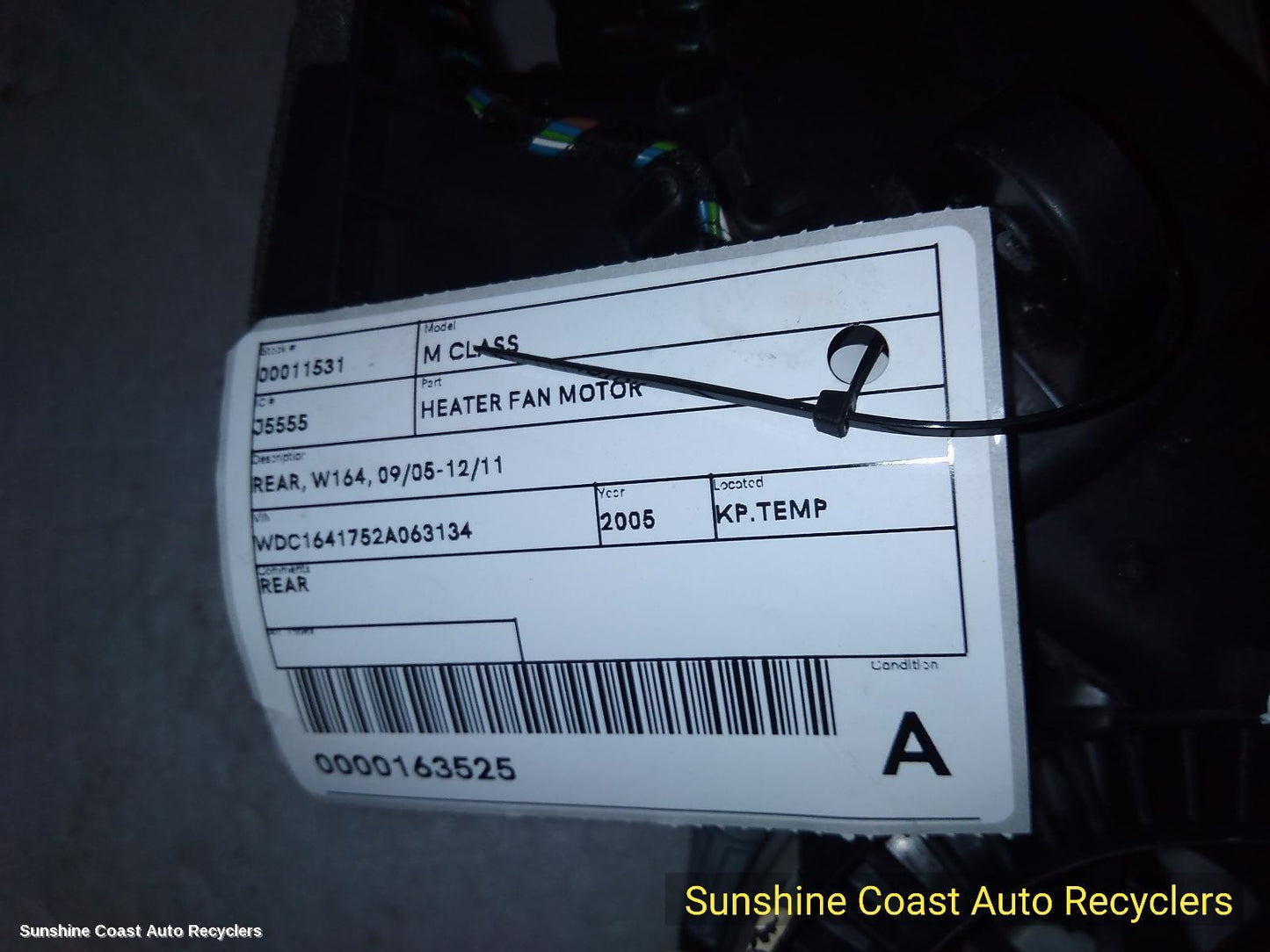 2005-2011 Mercedes M Class Heater Fan Motor