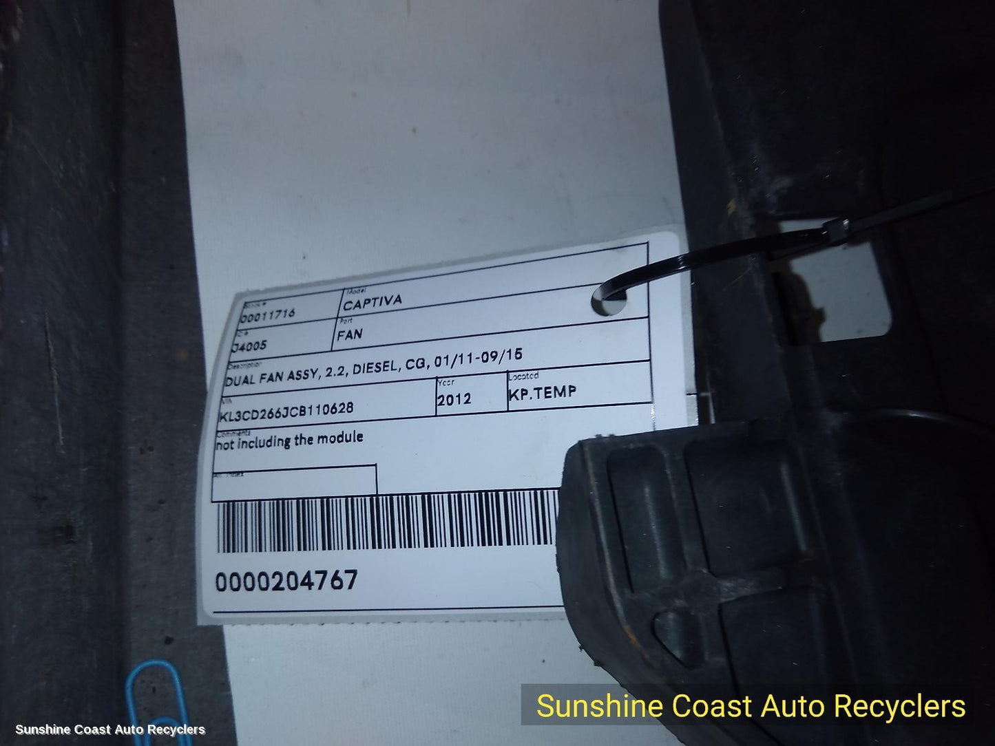 2012 Holden Captiva Fan