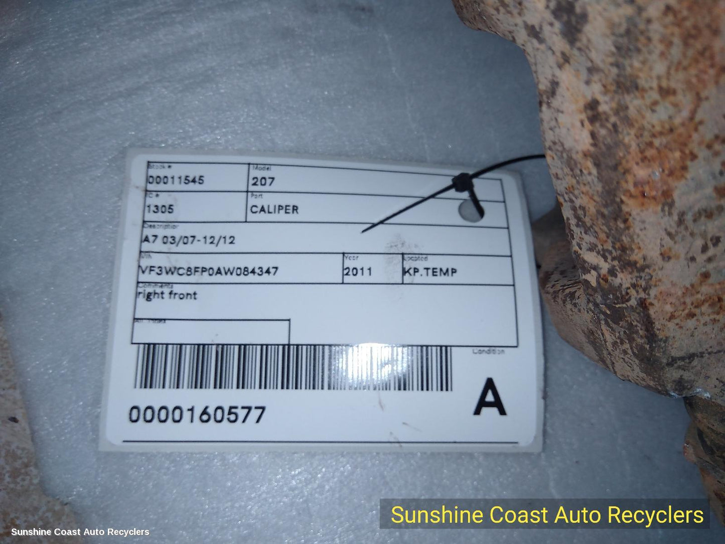 2007-2012 Peugeot 207 Caliper
