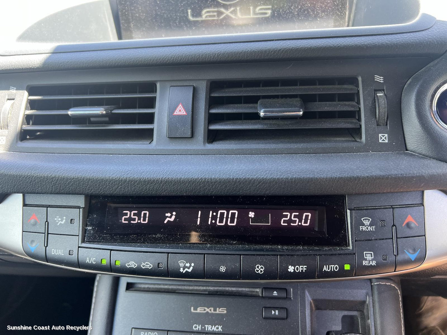 2018 Lexus Ct200h Heater Ac Controls