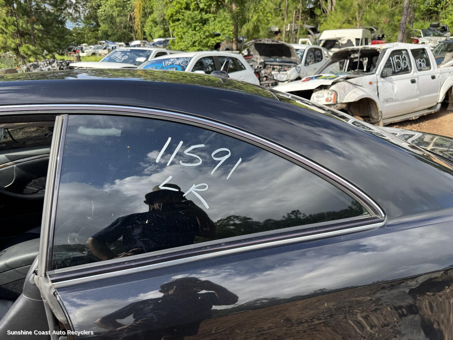2007 Mercedes Clk Left Rear Side Glass