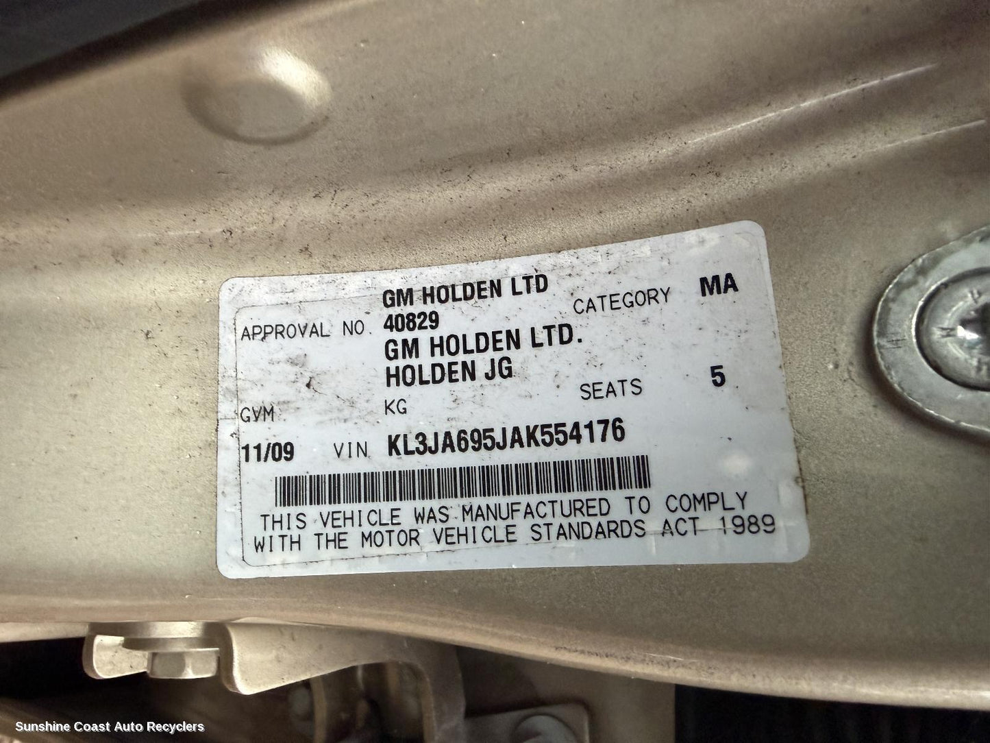 2009-2013 Holden Cruze Engine
