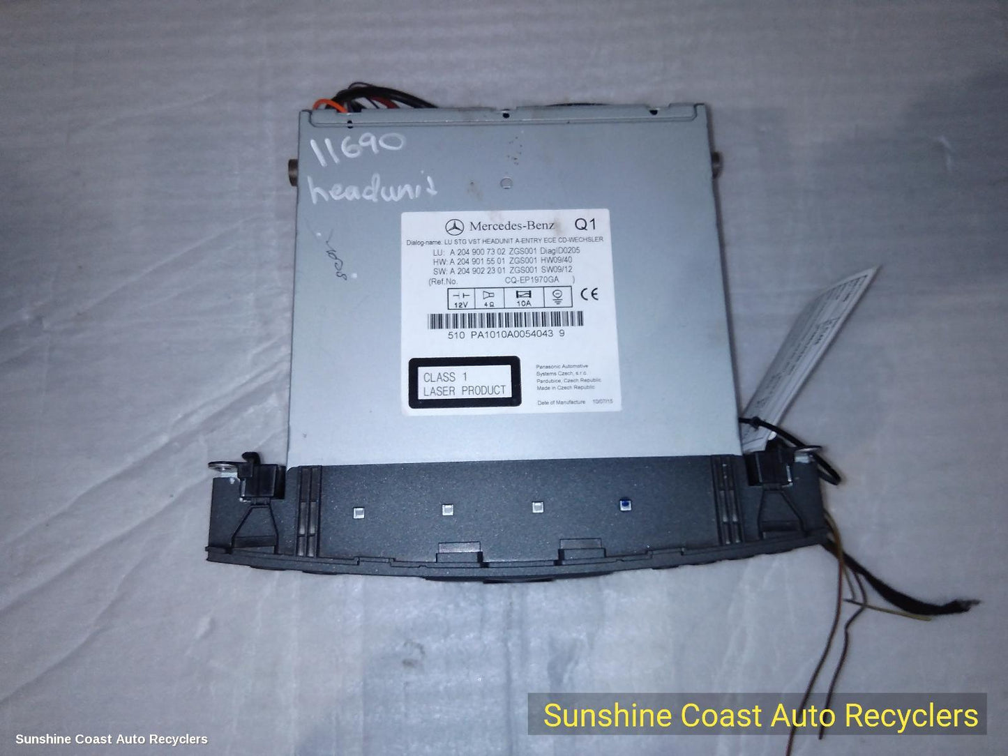 2010 Mercedes C Class Radio Cd Dvd Sat Tv