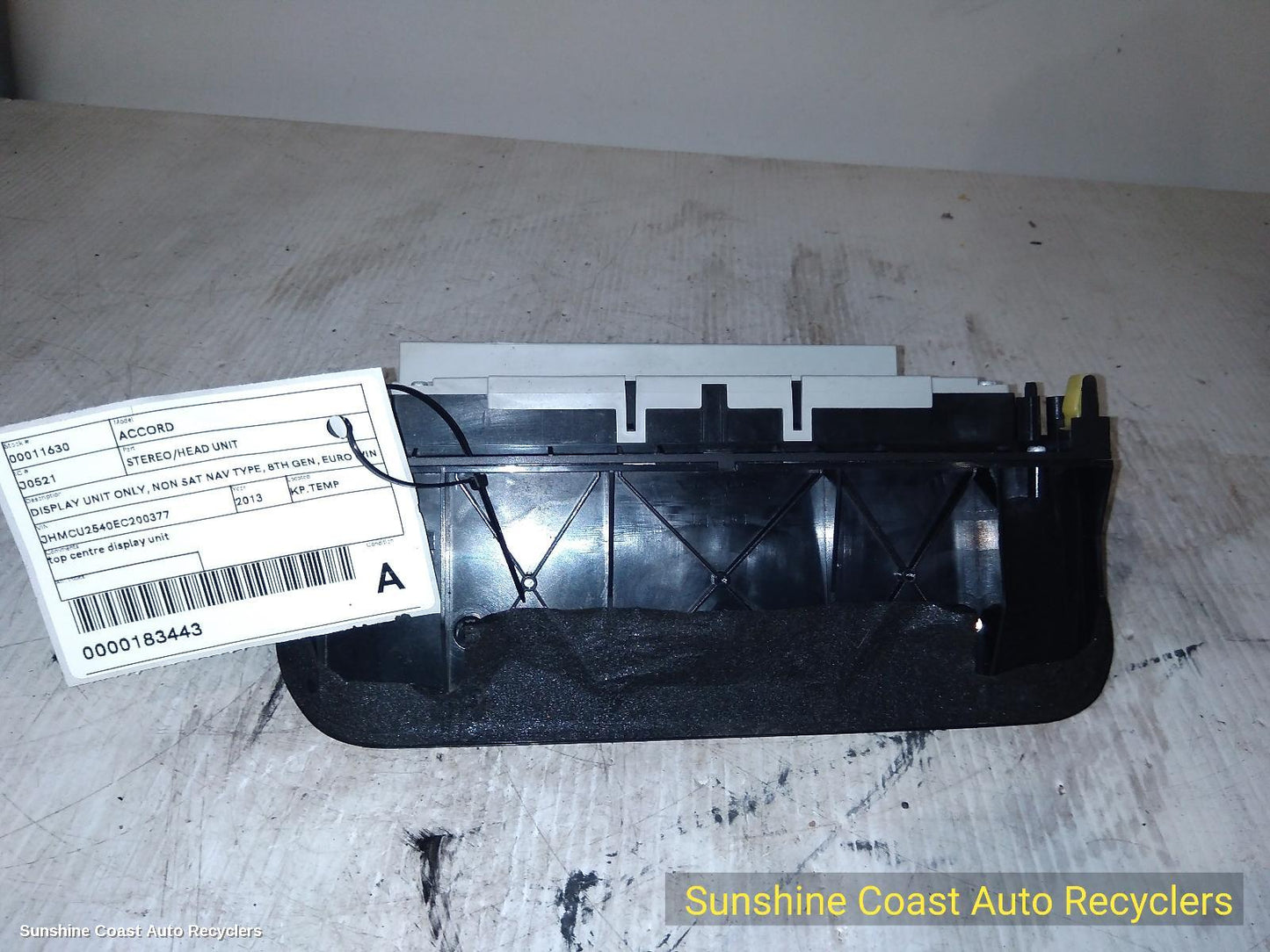 2013 Honda Accord Radio Cd Dvd Sat Tv