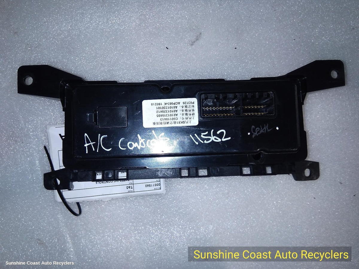2017-2021 Ldv T60 Heater Ac Controls