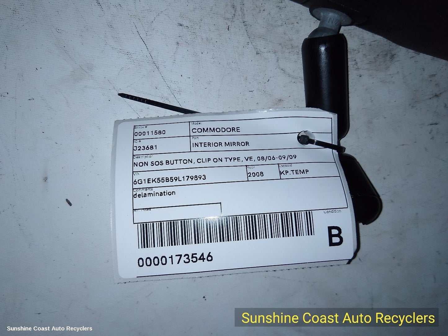 2008 Holden Commodore Interior Mirror