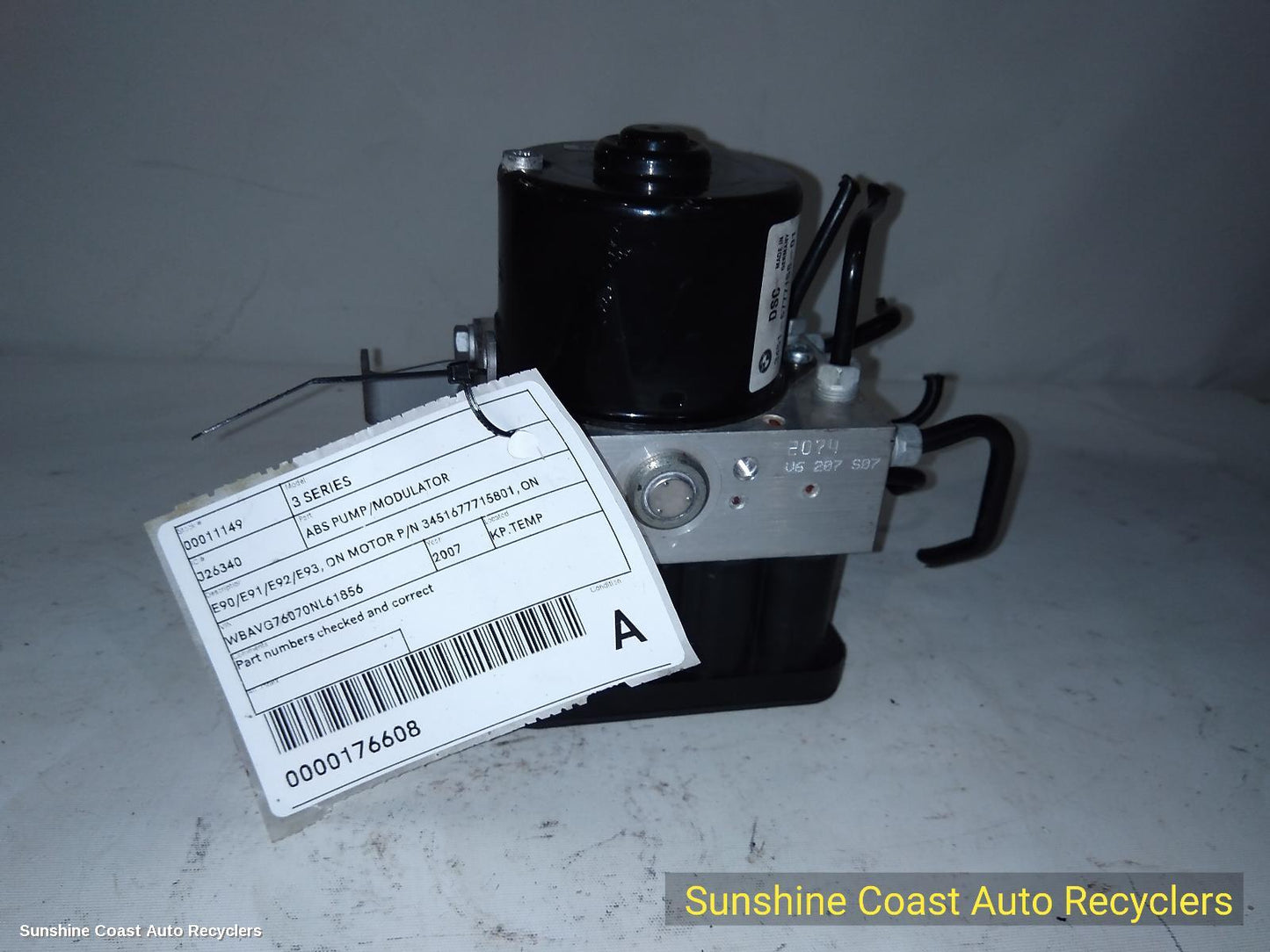 2007 Bmw 3 Series Abs Pump Modulator