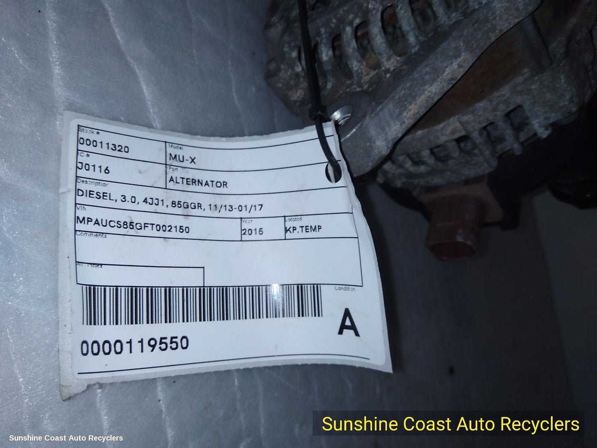 2013-2017 Isuzu Mu-x Alternator