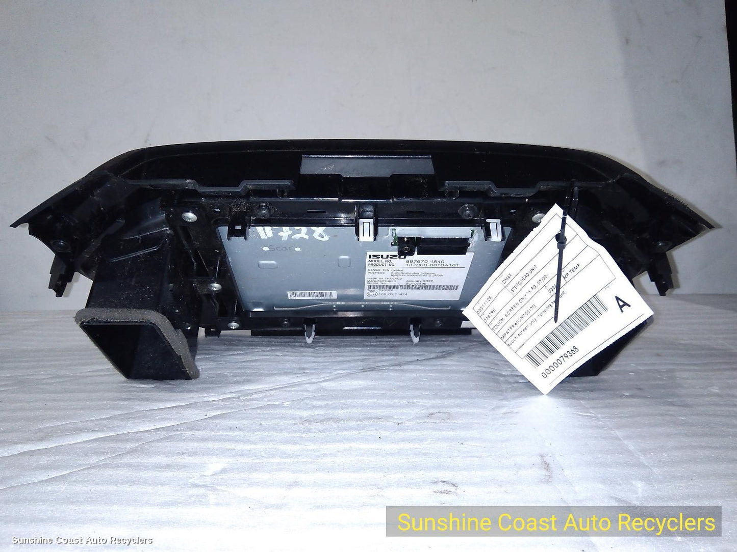 2022 Isuzu Dmax Radio Cd Dvd Sat Tv