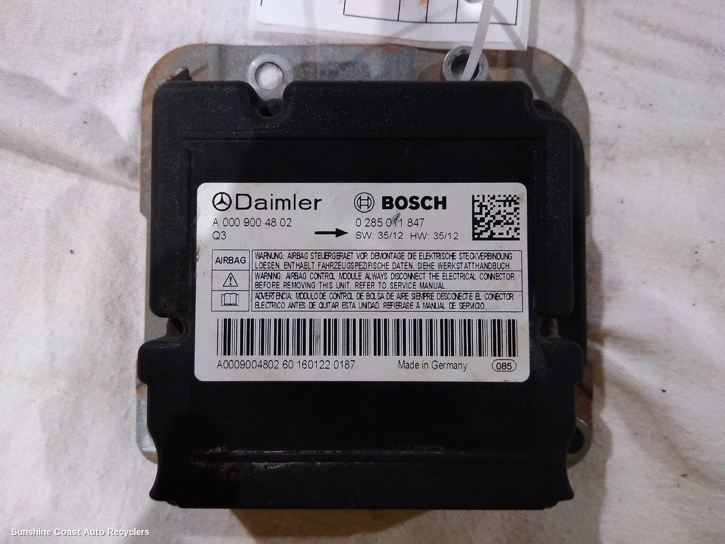 2016 Mercedes Sprinter Airbag Module Sensor