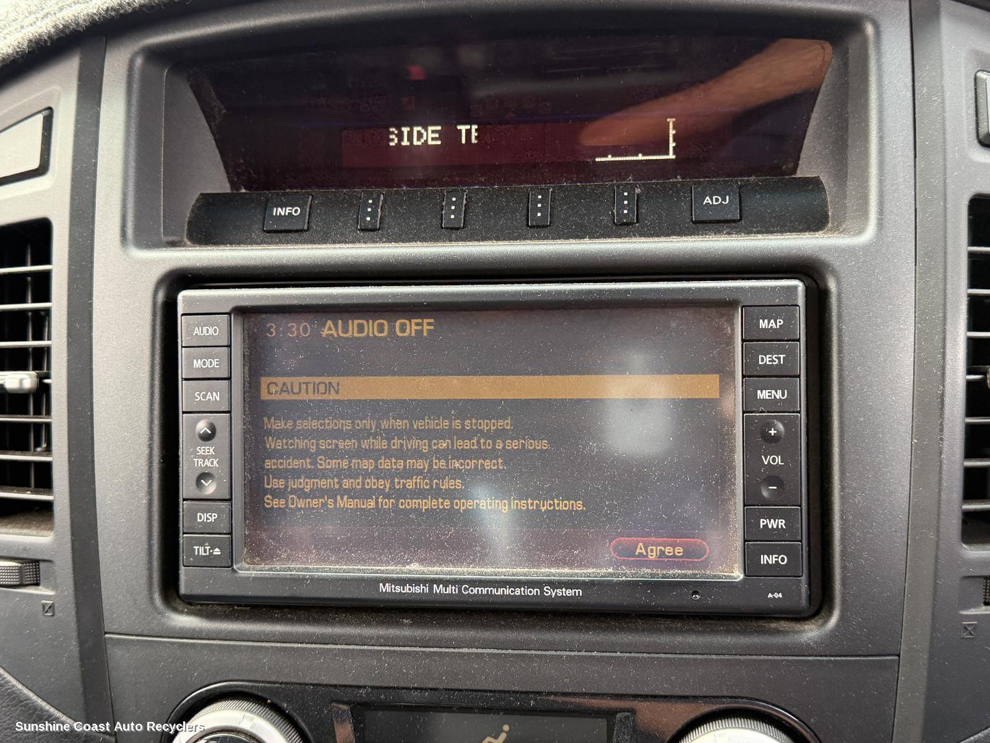 2008-2012 Mitsubishi Pajero Radio Cd Dvd Sat Tv